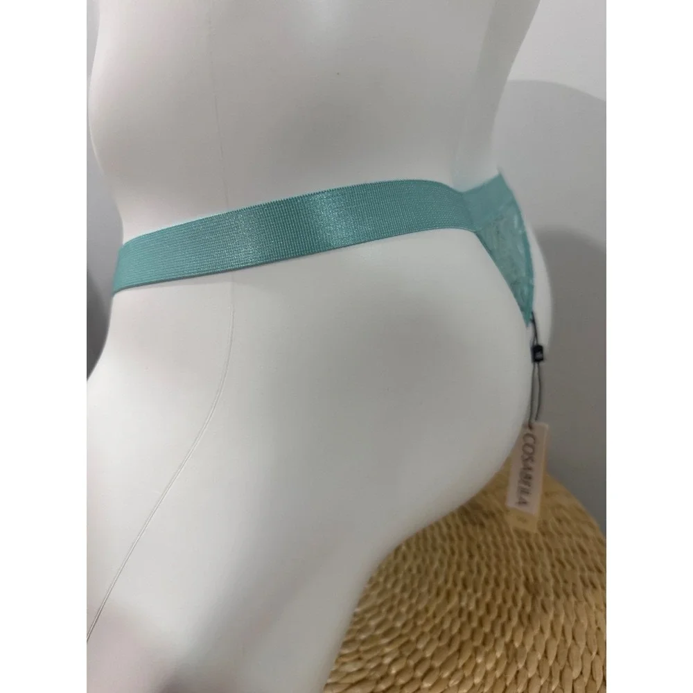 Cosabella‎ Never Say Never Italian Thong Blu Capri Lace Underwear S NWT